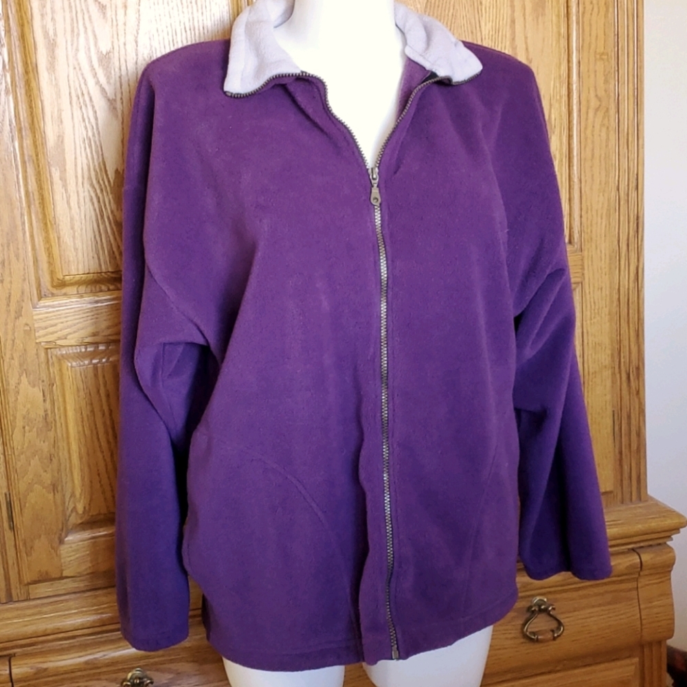 Bichoo purple fleece XL zipper jacket. EUC